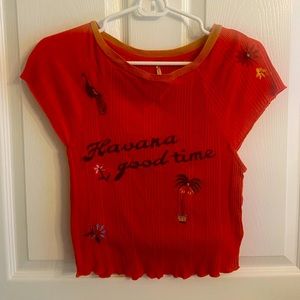 Free people havana good time ribbed tee